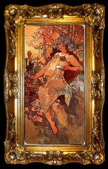 framed  Alfons Mucha Autumn, ta009-2